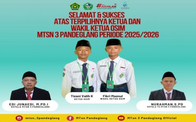Hasil pemilihan OSIM MTsN 3 Pandeglang